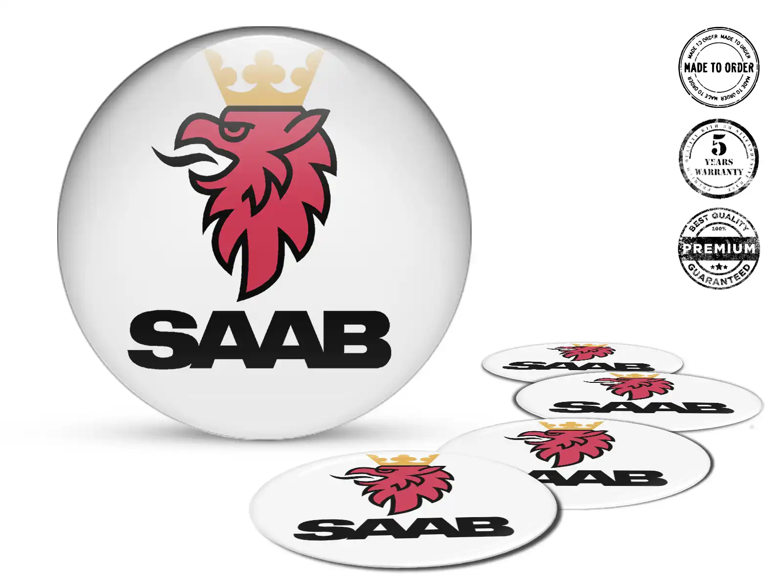 Saab Radaufkleber Ausgabe Luxusgewölbte Logos